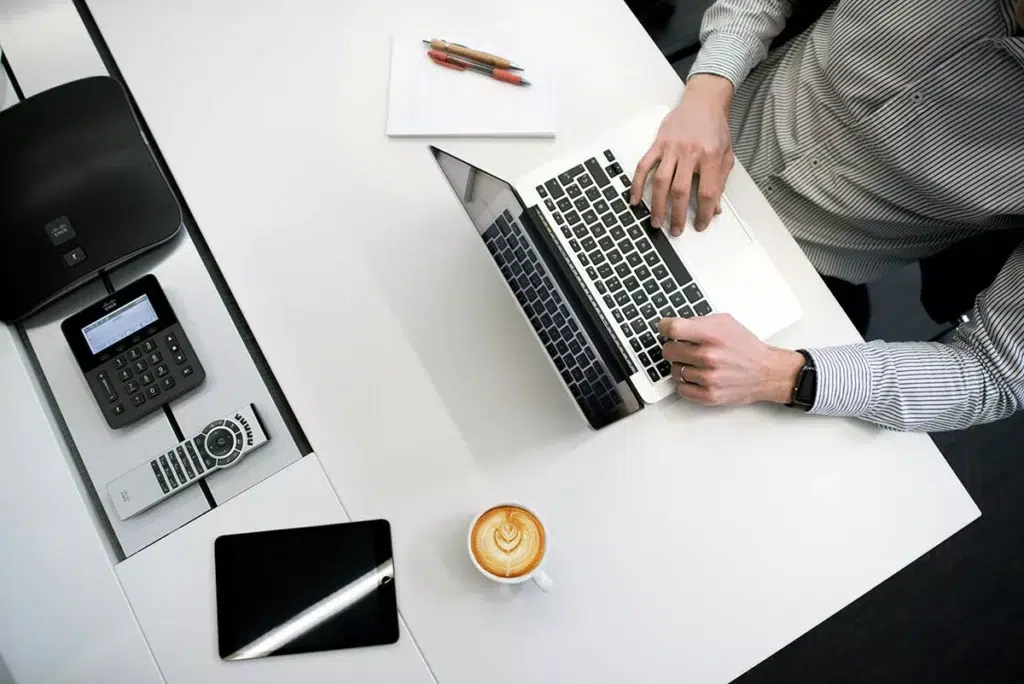 Employee working at desk
